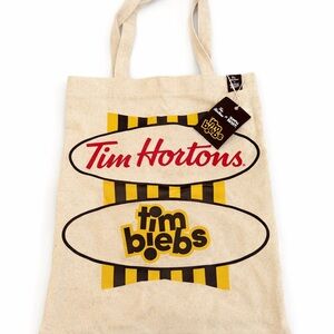 Tim Hortons x Justin Bieber Beige Tote Bag